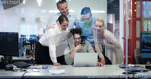 Image of Startup Business Team At A Meeting at modern office building