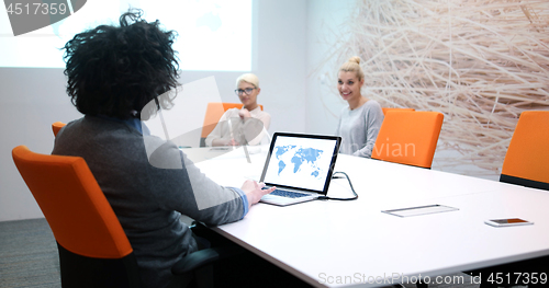 Image of Startup Business Team At A Meeting at modern office building