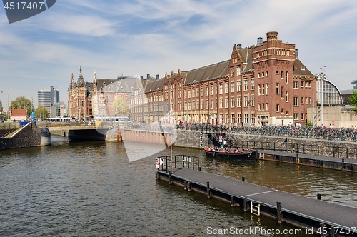 Image of Sightseeng at Canal Boat City Hopper near the Central Station of Amsterdam