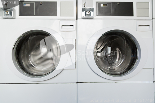 Image of washing machines at laundromat