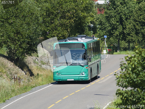 Image of Green bus
