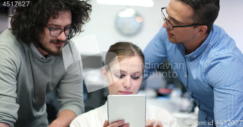 Image of Startup Business Team At A Meeting at modern office building