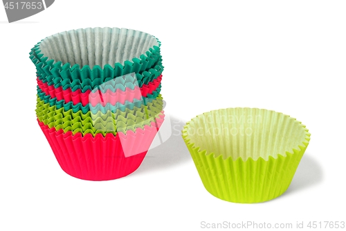 Image of Muffin cups on white