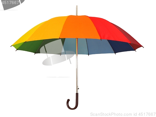 Image of Rainbow umbrella on white