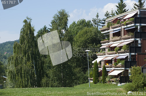 Image of Terraced apartment building in the forest