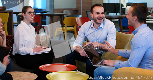 Image of Startup Business Team At A Meeting at modern office building