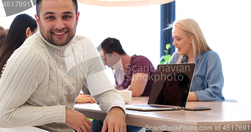 Image of Startup Business Team At A Meeting at modern office building
