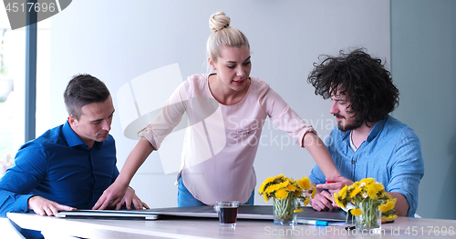 Image of Startup Business Team At A Meeting at modern office building