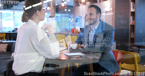 Image of Startup Business Team At A Meeting at modern office building