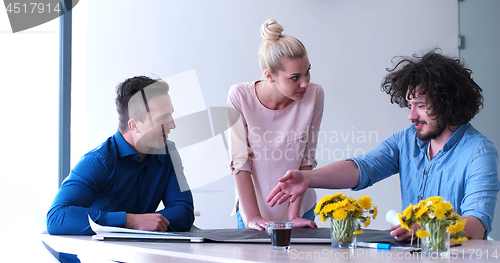 Image of Startup Business Team At A Meeting at modern office building