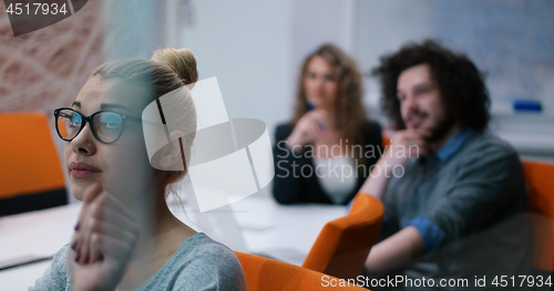 Image of Startup Business Team At A Meeting at modern office building