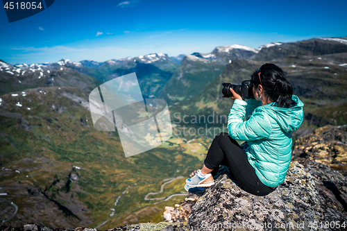 Image of Geiranger Fjord Beautiful Nature Norway