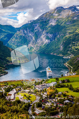 Image of Geiranger fjord, Beautiful Nature Norway.