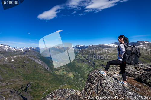 Image of Geiranger Fjord Beautiful Nature Norway.