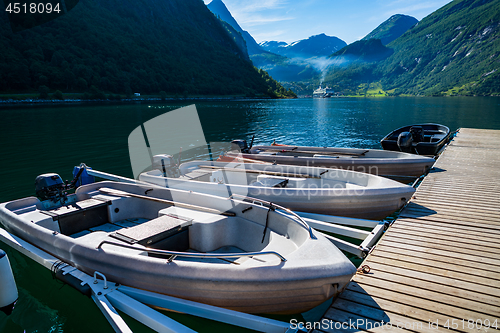 Image of Geiranger fjord, Beautiful Nature Norway.