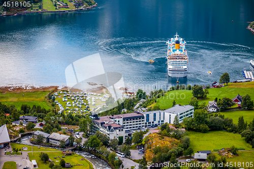 Image of Geiranger fjord, Beautiful Nature Norway.