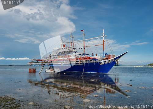 Image of Outrigger fishing boat in the Philippines