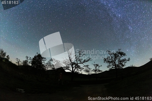 Image of Starry sky landscape