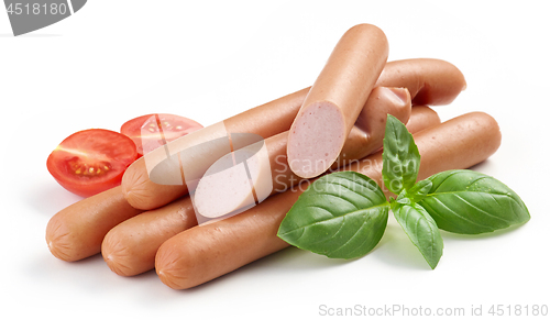Image of fresh boiled sausages 