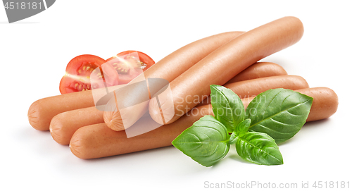 Image of fresh boiled sausages 