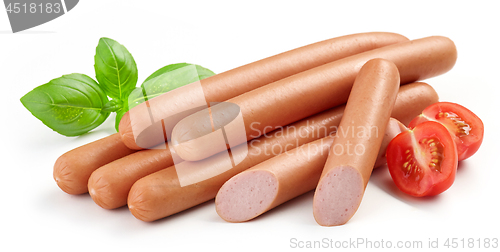 Image of fresh boiled sausages 