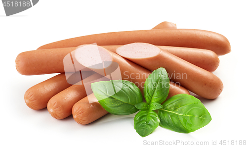 Image of fresh boiled sausages