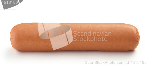 Image of fresh boiled sausage on white background