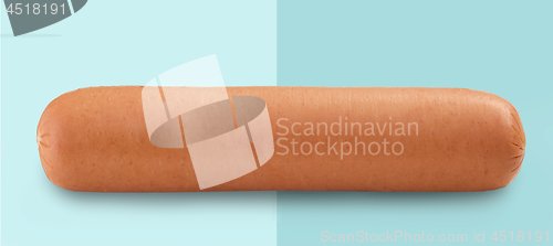 Image of fresh boiled sausage on white background