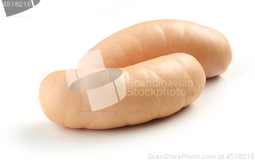 Image of fresh boiled pork sausages