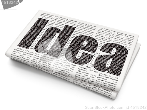 Image of Marketing concept: Idea on Newspaper background