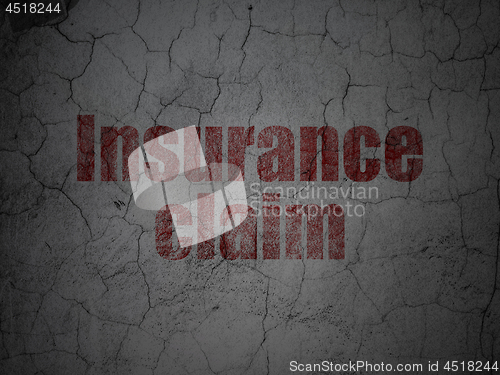 Image of Insurance concept: Insurance Claim on grunge wall background