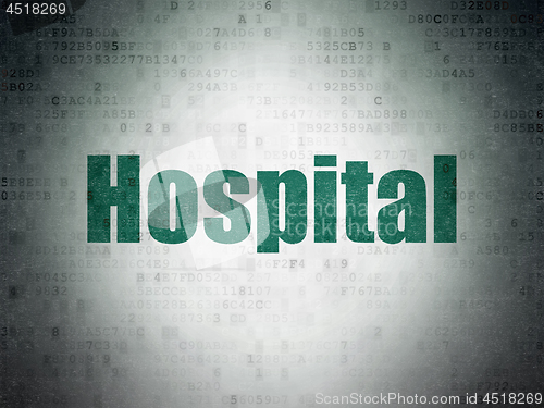Image of Healthcare concept: Hospital on Digital Data Paper background