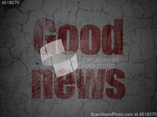 Image of News concept: Good News on grunge wall background