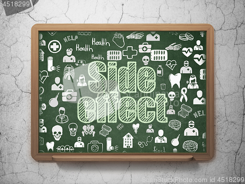 Image of Healthcare concept: Side Effect on School board background