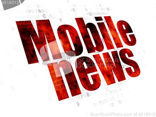 Image of News concept: Mobile News on Digital background