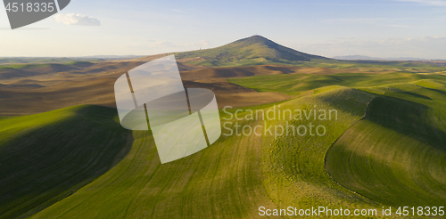 Image of Long Shadows Appear in Late Afternoon Steptoe Butte Palouse Regi