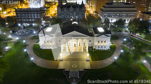 Image of Aerial View Virginia State Capital Building Downtown Urban Cente