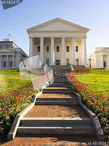 Image of Virginia State Capital Building Downtown Urban Center Richmond