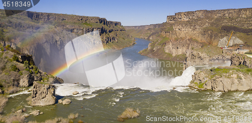 Image of Aerial View Color Rendering Shoshone Falls Idaho Generating Rain