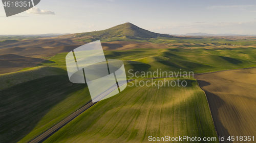 Image of Long Shadows Appear in Late Afternoon Steptoe Butte Palouse Regi