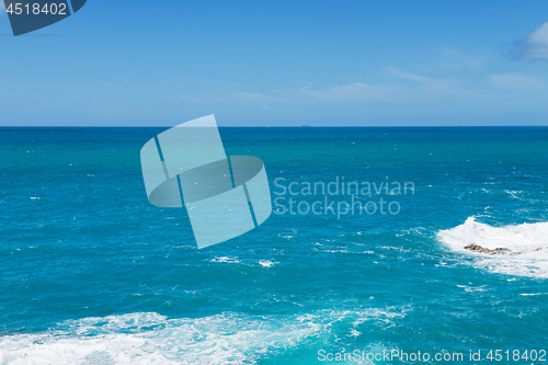 Image of Beautiful azure sea and waves