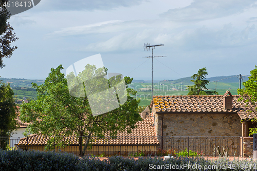 Image of Shot of typical Tuscany buildings