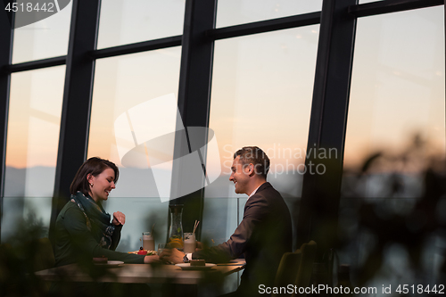 Image of Couple on a romantic dinner at the restaurant