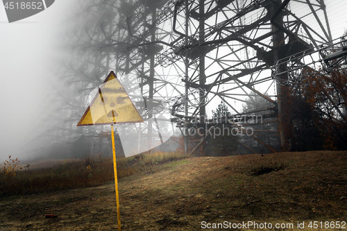 Image of Radioactivity sign in Chernobyl Outskirts 2019