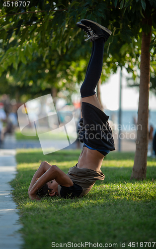 Image of A city sarvangasana