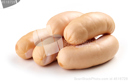 Image of fresh boiled pork sausages