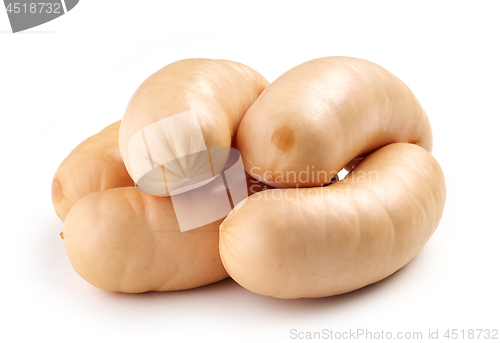 Image of fresh boiled pork sausages