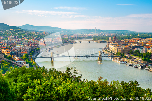 Image of Budapest at sunset