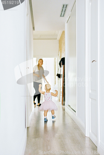 Image of First steps of a little girl