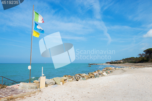 Image of Beautiful azure sea and the rocky beach